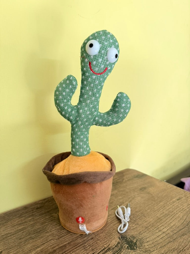 Dancing & Talking Cactus Toy β Sings, Records, Repeats You! Rechargeable, Lights Up, Fun for Toddlers. Includes USB Cable
