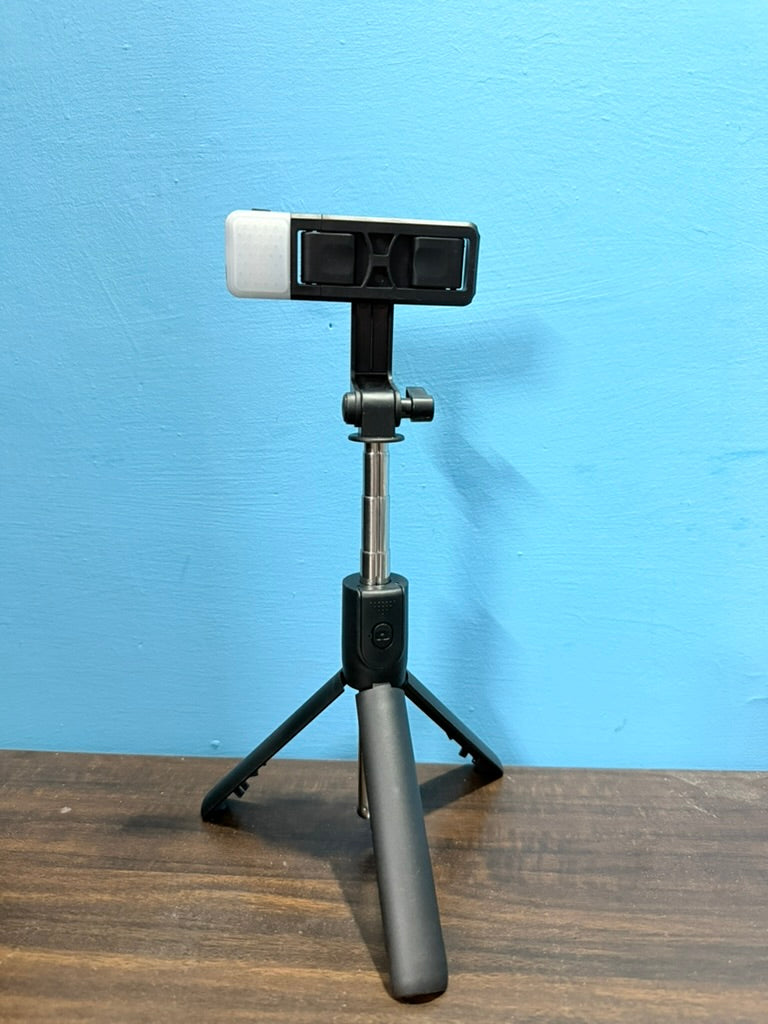 3-in-1 Selfie Stick Tripod with Rechargeable LED (2 Brightness Modes) & Bluetooth Remote – Perfect for Makeup, Vlogging, Selfies & Photoshoots