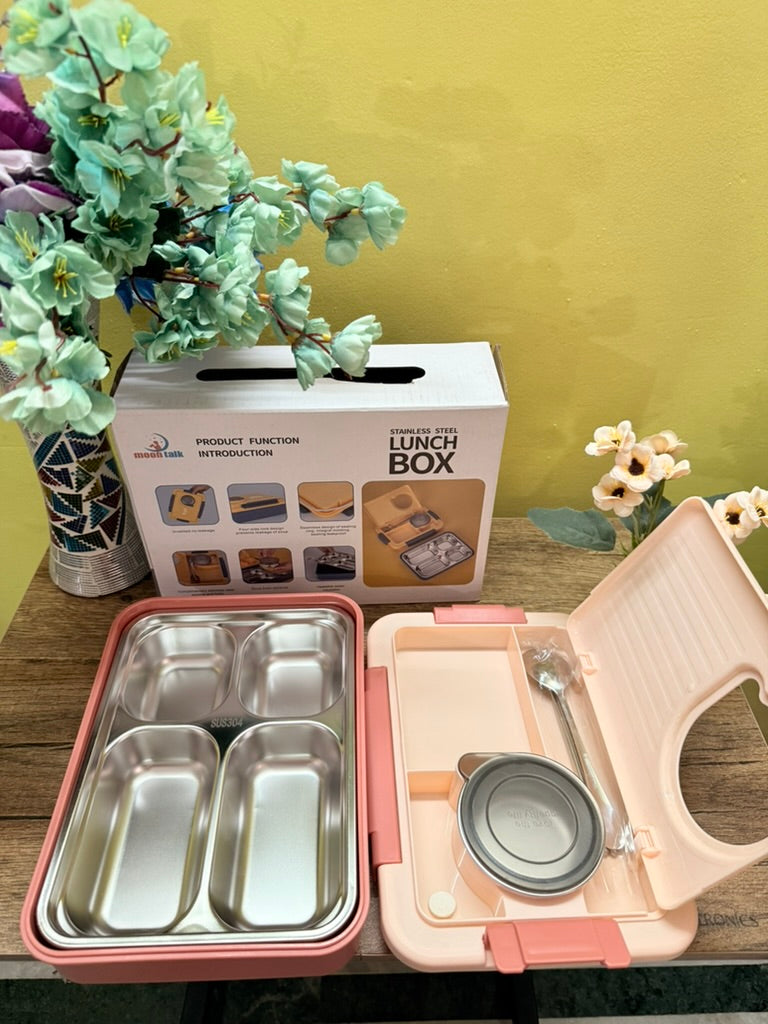 Big-Large Bento 1200 ML Leak-Proof Insulated Stainless Steel Tiffin Box with multiple compartments-Heavy-Duty Materials