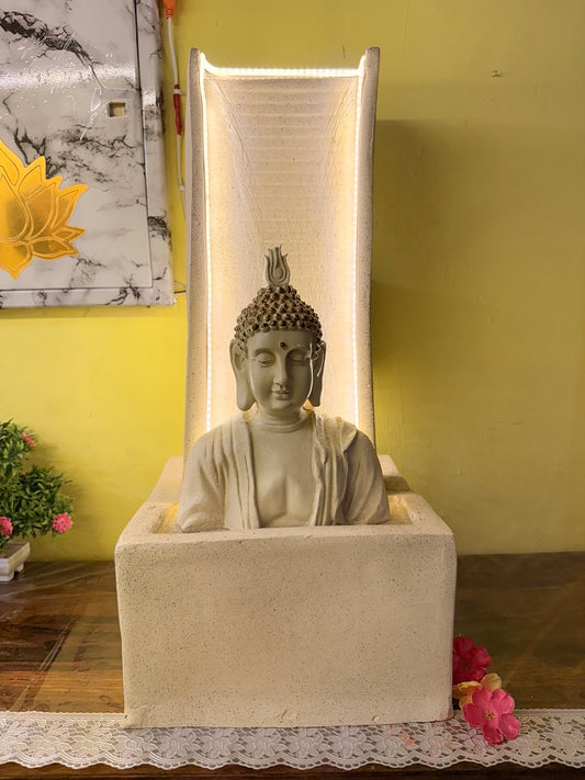 Buddha Fountain for Home, Office, Garden Decor, Housewarming Item, Home Decor Water Fountain Indoor (2.5 feet) (30 Inch), Big Size Water Fountain
