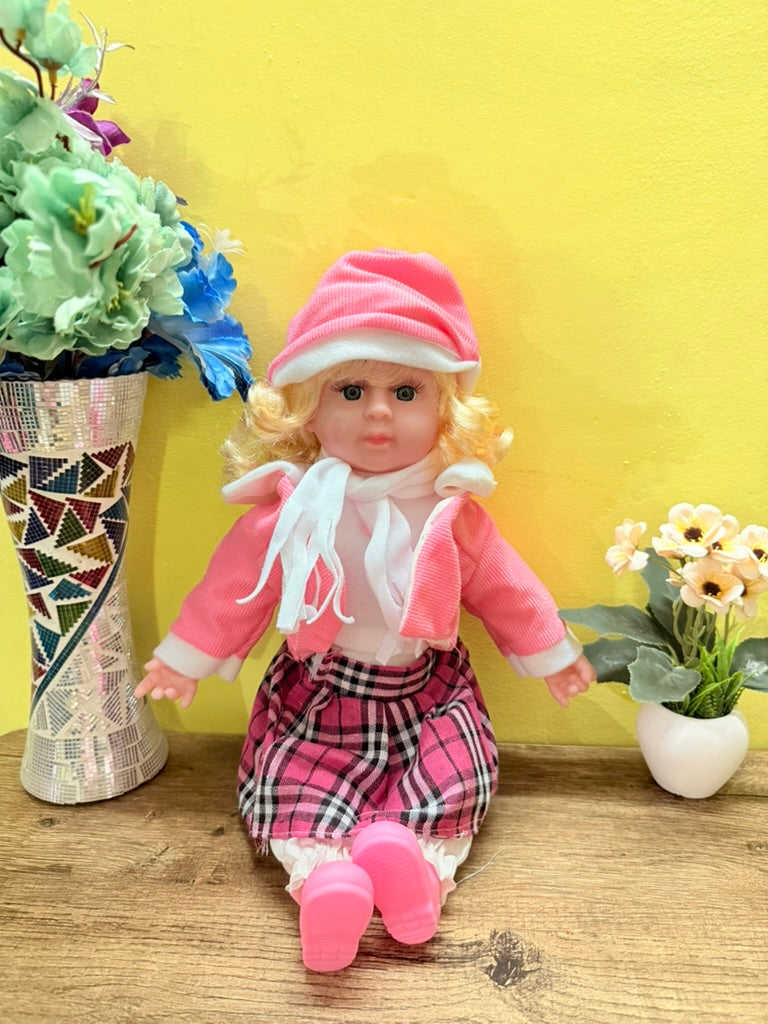 Singing Baby Girl Doll – Soft Plush Clothes, Original Design, Big Size. Sings Songs & Poems, Perfect Cuddly Toy for Kids, Ideal Gift for Girls-42cm