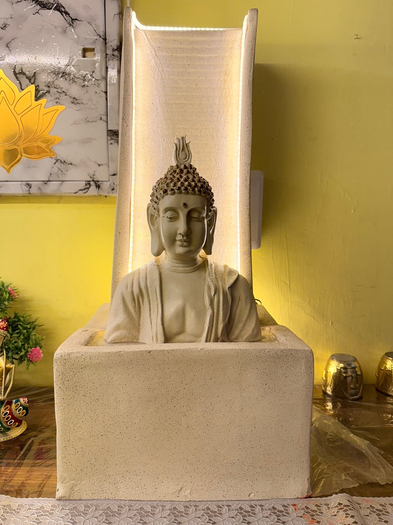 Buddha Fountain for Home, Office, Garden Decor, Housewarming Item, Home Decor Water Fountain Indoor (2.5 feet) (30 Inch), Big Size Water Fountain