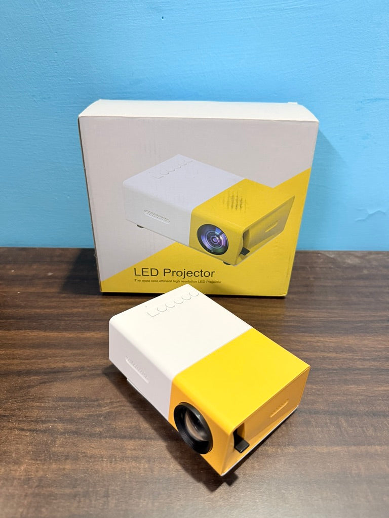 Mini Portable LED Projector with Multiple Interfaces Like AV, Audio, USB, HDMI, Micro SD, Film Projector for Children's, Home Cinema, Compatible with Smartphone/Laptop/PS4/Firestick