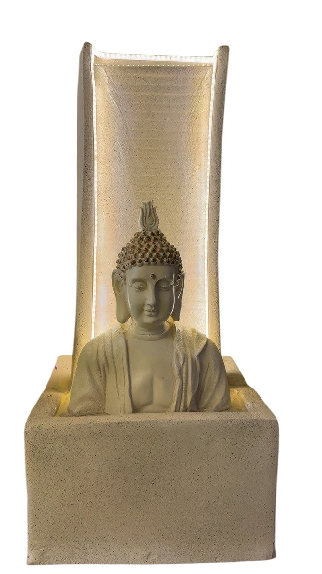 Buddha Fountain for Home, Office, Garden Decor, Housewarming Item, Home Decor Water Fountain Indoor (2.5 feet) (30 Inch), Big Size Water Fountain