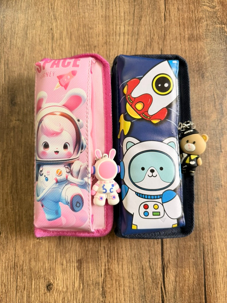 Cute Pencil case for Boys & Girls Large Capacity, Pen Pencil Pouch Multifunctional Stationery Organizer for School | Set of 2|