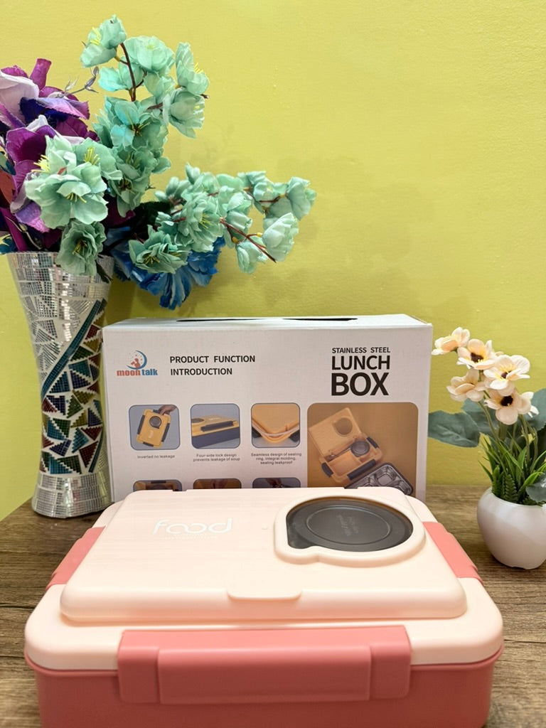 Big-Large Bento 1200 ML Leak-Proof Insulated Stainless Steel Tiffin Box with multiple compartments-Heavy-Duty Materials