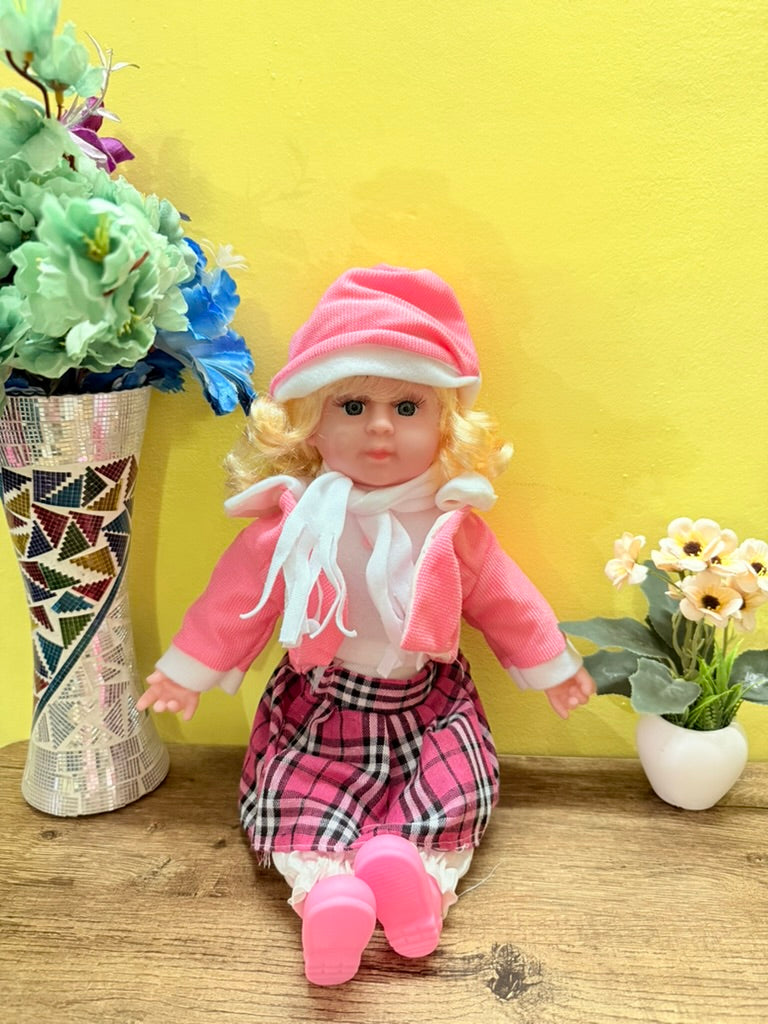 Singing Baby Girl Doll – Soft Plush Clothes, Original Design, Big Size. Sings Songs & Poems, Perfect Cuddly Toy for Kids, Ideal Gift for Girls-42cm