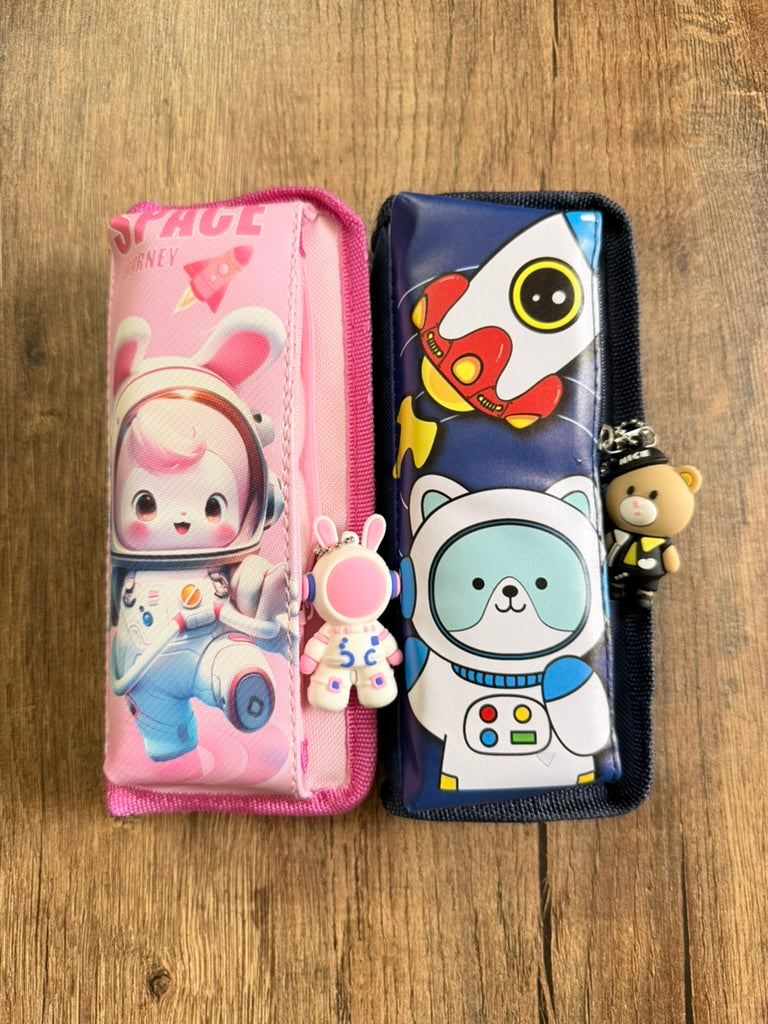 Cute Pencil case for Boys & Girls Large Capacity, Pen Pencil Pouch Multifunctional Stationery Organizer for School | Set of 2|