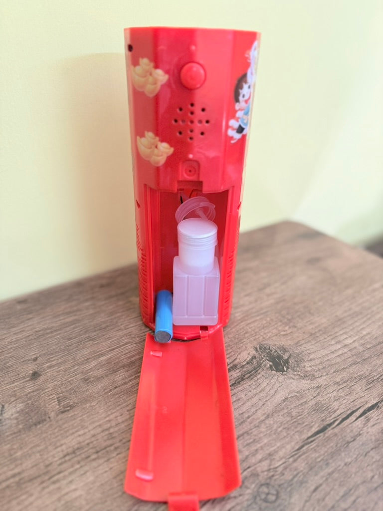 Rechargeable Portable Electric Bubble Machine with Light & Music – Perfect for parties, playtime & outdoor fun. Easy to use, kid-friendly & entertaining with nonstop bubbles, lights, and cheerful tunes!