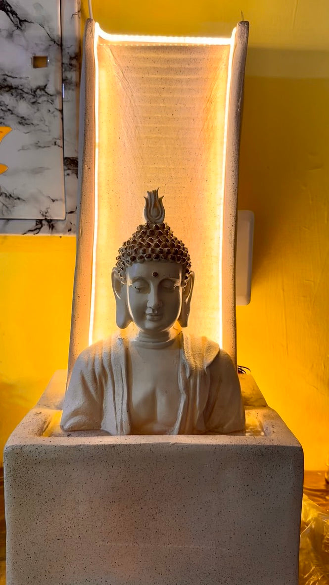 Buddha Fountain for Home, Office, Garden Decor, Housewarming Item, Home Decor Water Fountain Indoor (2.5 feet) (30 Inch), Big Size Water Fountain