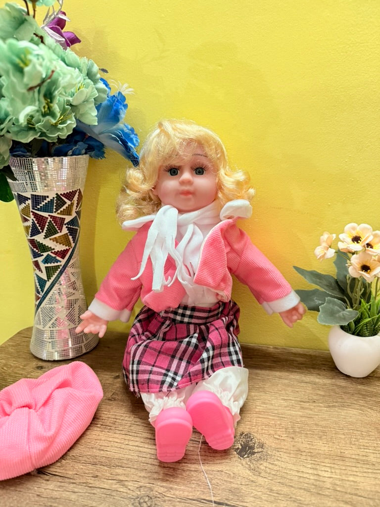 Singing Baby Girl Doll – Soft Plush Clothes, Original Design, Big Size. Sings Songs & Poems, Perfect Cuddly Toy for Kids, Ideal Gift for Girls-42cm
