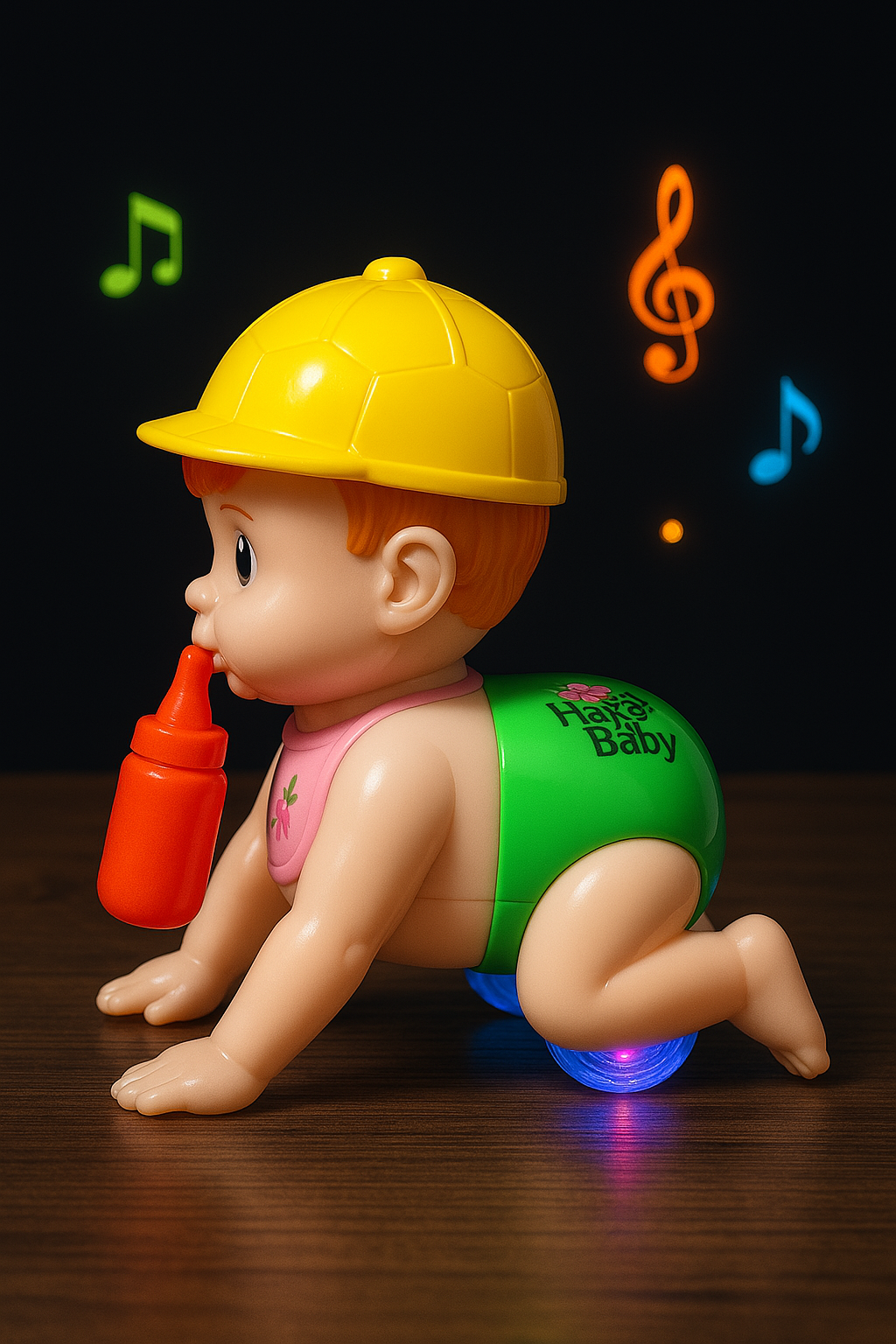 Musical Crawling Baby Toy with Dazzling Lights & Fun Sounds – Perfect for Babies & Kids! Colors Vary by Stock