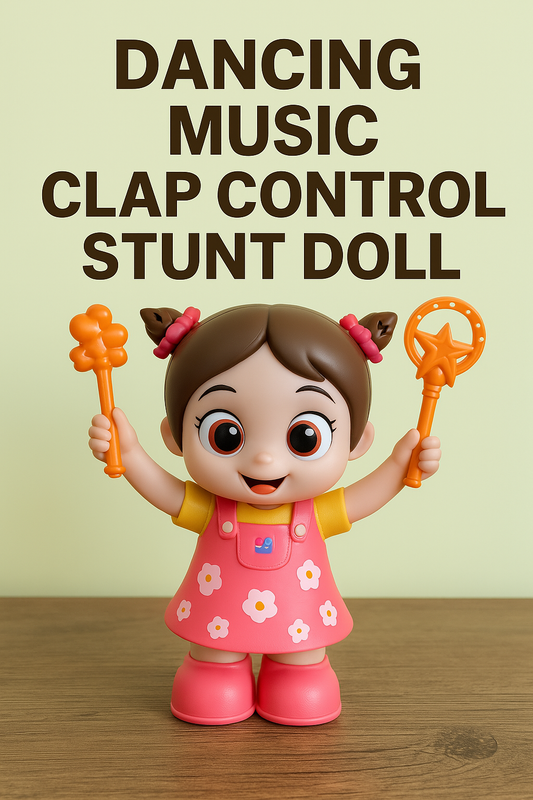 Dancing Stunt Doll – 360° Spins, Music, Lights & Clap Control, Fun Toy for Boys & Girls – Watch It Dance, Flip & Stunt
