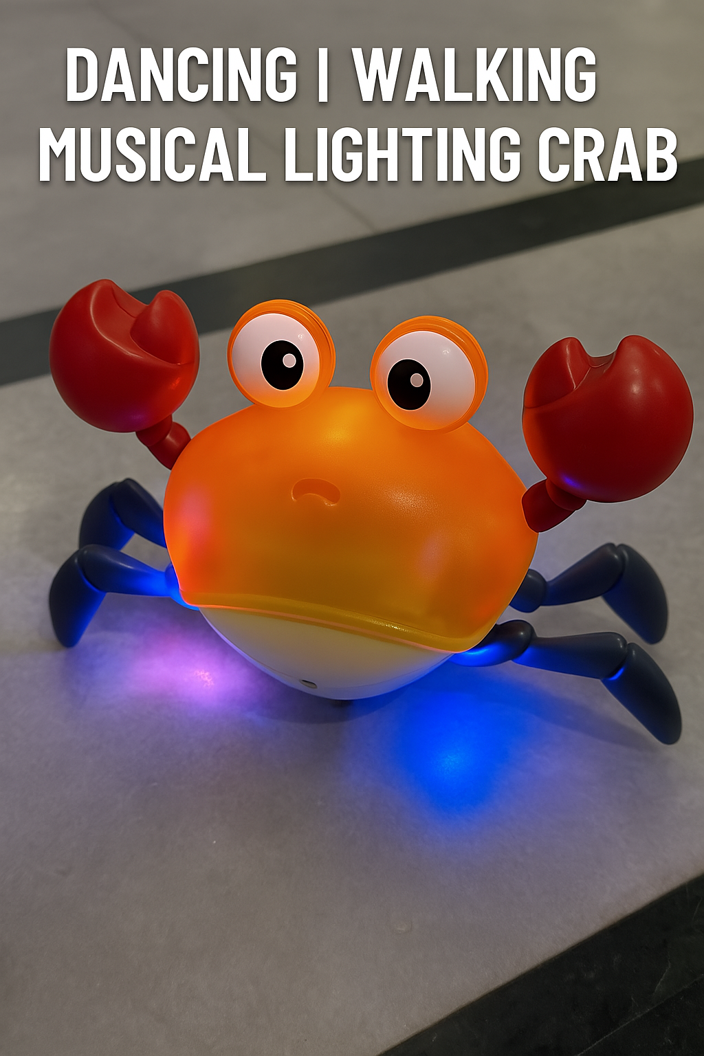 Crawling Crab Toy – Musical, Dancing & Interactive Fun for Babies 12+ Months! Perfect Tummy Time Gift for Toddlers 1-3 Years, Boys & Girls, Rechargeable