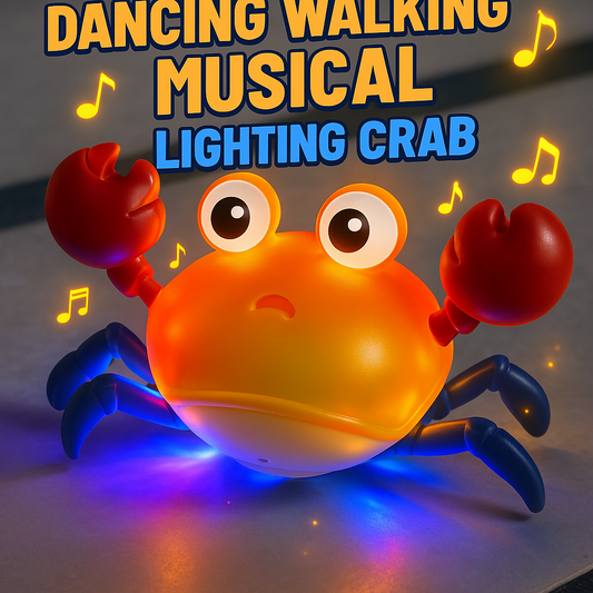 Crawling Crab Toy – Musical, Dancing & Interactive Fun for Babies 12+ Months! Perfect Tummy Time Gift for Toddlers 1-3 Years, Boys & Girls, Rechargeable