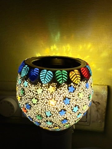 Ceramic Aroma Diffuser & Kapoordhani | Electrical Camphor Burner with On/Off Button | Night Lamp & Air Freshener for Relaxing Fragrance | Elegant Home Decor