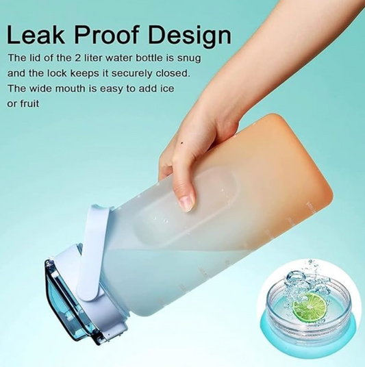 3-in-1 Motivational Silicone Water Bottle Set (1000ml, 750ml, 500ml) with leak-proof lids & time markers. Perfect for fitness, travel & daily use. BPA-free, durable & easy to carry.