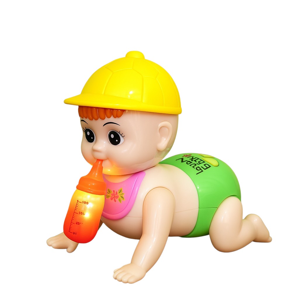 Musical Crawling Baby Toy with Dazzling Lights & Fun Sounds – Perfect for Babies & Kids! Colors Vary by Stock