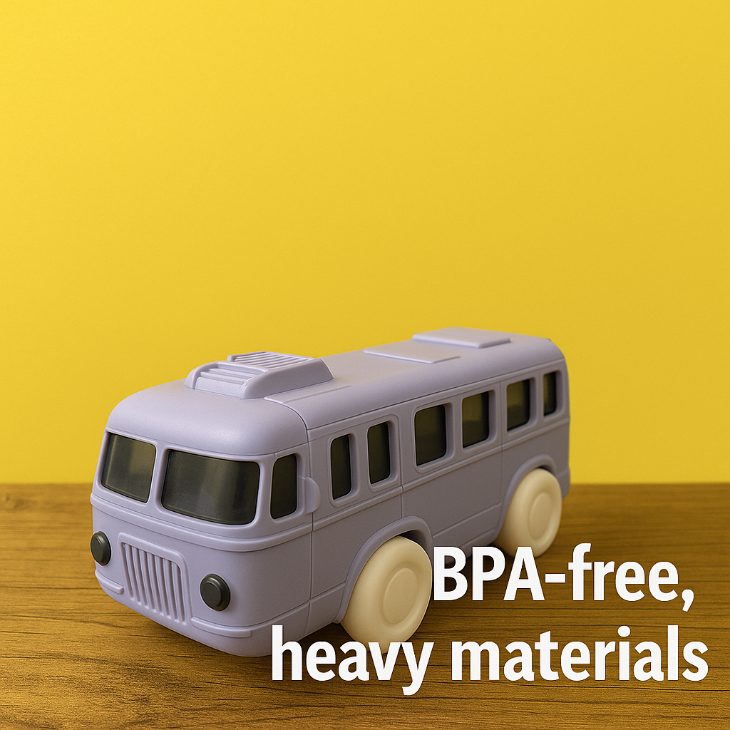 Cute Bus-Shaped Kids Water Bottle (Blue) – 500ml, BPA-Free, Leakproof with Lock, Strap, Sipper & Straw. Made from heavy-duty materials, perfect for school, travel, and daily use