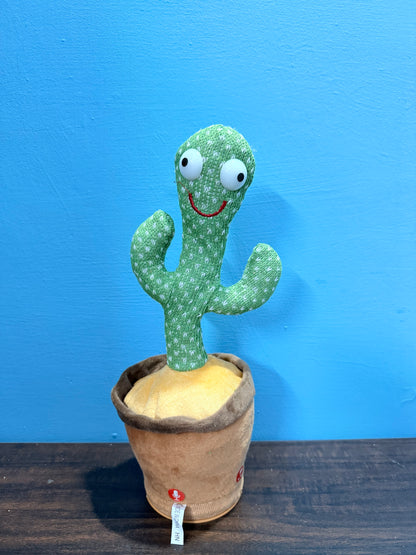 Dancing & Talking Cactus Toy – Sings, Records, Repeats You! Rechargeable, Lights Up, Fun for Toddlers. Includes USB Cable