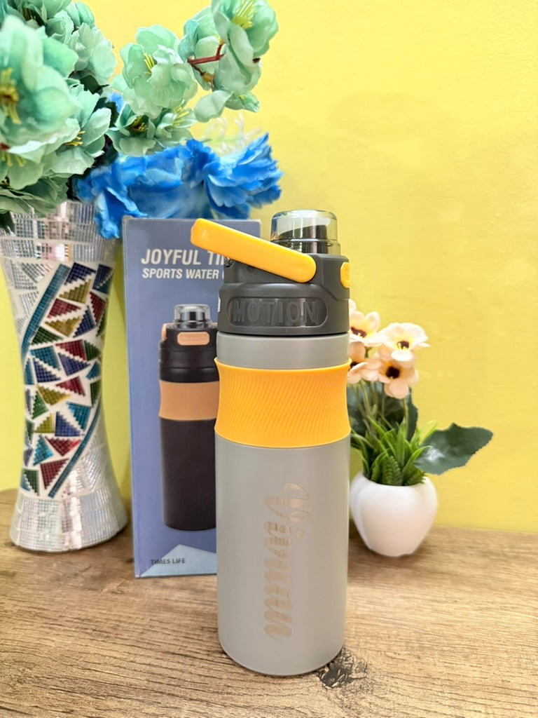 Insulated Water Bottle, 600 ml Stainless Steel Thermos, Double Wall Vacuum, Modern Style, Stainless Steel, Leak Proof, Double Wall Vacuum Water Bottle for Drinks (grey).