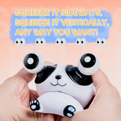 Eye-Popping Panda Stress Relief Toy – Soft, Squishy & Fun! Pop-Out Eyes & Cute Design | Squeeze Away Stress—Take It Out on the Toy, Not on People.