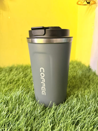 Insulated Coffee Mug – Leakproof, Double-Walled, Smart Temp Display, Protection. Stylish, Reusable, and Perfect for Coffee on The go, 500ml (Birght Grey)