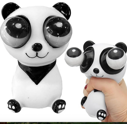 Eye-Popping Panda Stress Relief Toy – Soft, Squishy & Fun! Pop-Out Eyes & Cute Design | Squeeze Away Stress—Take It Out on the Toy, Not on People.