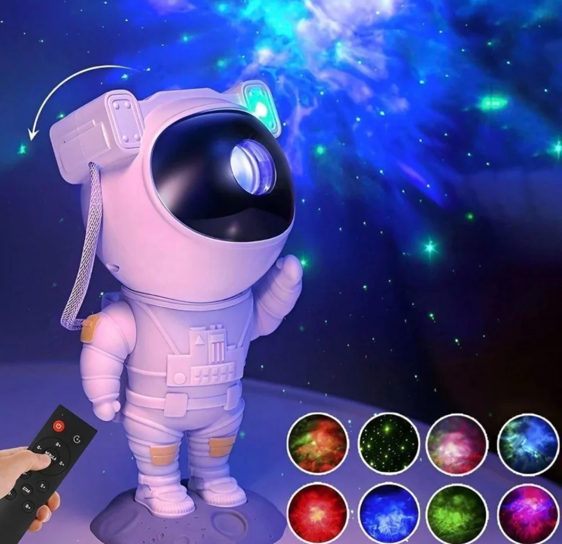 Astronaut Star Projector 🌠 360° Rotating Nebula Light with Remote & Timer. Aesthetic Decor for Rooms, Bedrooms & Hall. Out-of-this-world vibes!