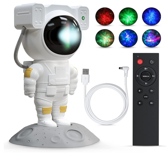 Astronaut Star Projector 🌠 360° Rotating Nebula Light with Remote & Timer. Aesthetic Decor for Rooms, Bedrooms & Hall. Out-of-this-world vibes!